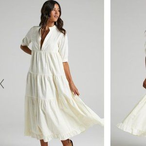 NWT Showpo Serilda Dress in Cream - originally $70 - Size 8
